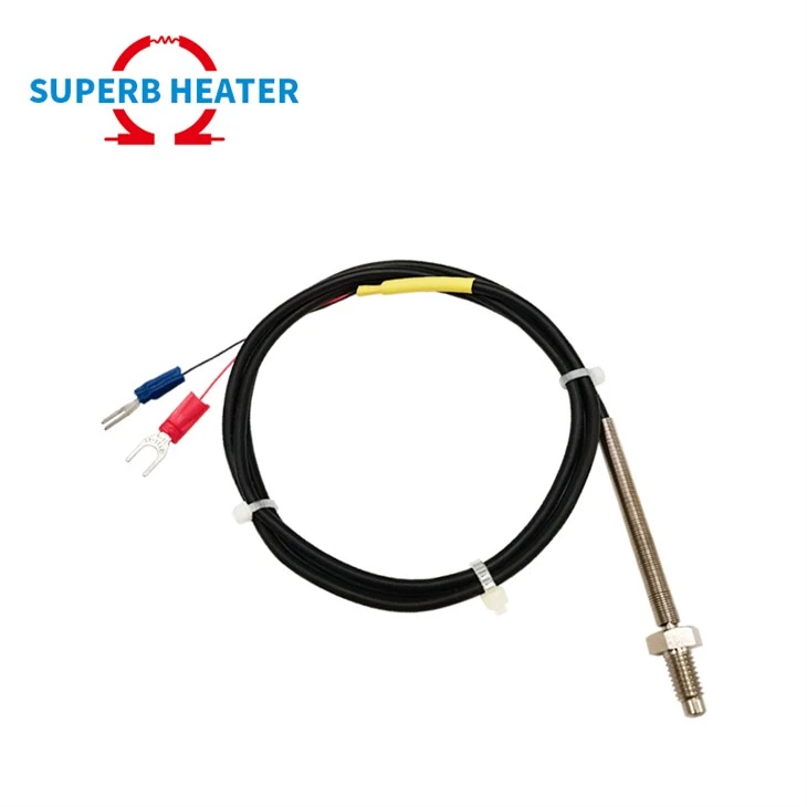 M6 M8 Bend Resistant Waterproof Oil Resistant Silicone Screw K Type Thermocouple Temperature Sensor